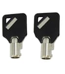 Homak Gun Cabinet Safe Keys Cut to Your Code - 2 HMC Keys With Black Covers, Fits Protex Gun Wall Safes