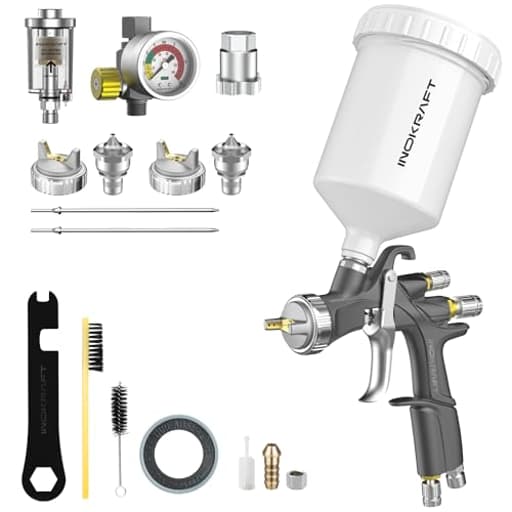 D1 LVLP Air Spray Gun Premium Kit, Easy to Use, Paint Gun for Cars & House DIY Painting, 1.3/1.5/1.7mm Nozzles, with Paint Sprayer Accessories