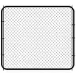 26"-72" W x 5' H Fence Gate Kit Chain Link Outdoor Metal Garden Gate,Adjust-A-Gate backyard gate Chain Link Fence Panels Wood Metal fencing Gate Walk-Through Gate Kit Anti-Rust for Yard and Farm Black