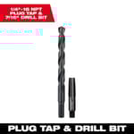 1/4"-18 NPT Straight Flute Plug Tap & 7/16" Drill Bit