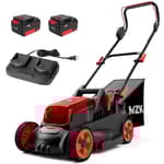 40V(2x20V)13” Cordless Electric Lawn Mower,4-Position Height Adjustment,Compact and Lightweight Push Battery Powered Lawnmower for Yard ,Garden and Farm(2*4AHBatteries and Charger Included)LM13B08