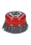 3 in X-LOCK arbor carbon steel crimped wire cup brush
