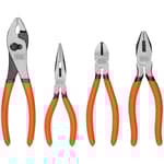 4 Piece Plier Set With Comfort Grips