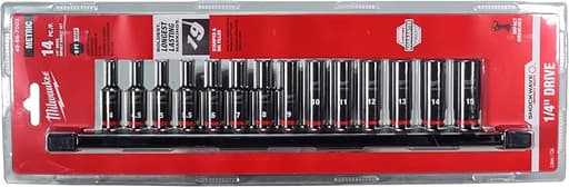 SHOCKWAVE Deep Impact Duty 1/4" Drive 6 Point Socket Set