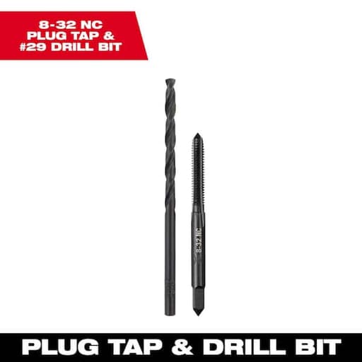8-32 NC Straight Flute Plug Tap & #29 Drill Bit