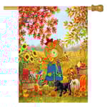 Happy Fall Autumn Pumpkin Graden Flag 28x40 Inch Outdoor Decor Yard Scarecrow Garden Wall Flags For Outside Banner Decoration Home Party