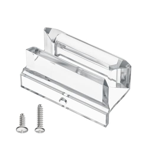 Sliding Shower Door Bottom Guide with Screw for 3/8 in Glass Sliding Doors, Clear Acrylic Frameless Door Track Guide for Bathtub Shower Glass, Shower Door Replacement Parts Bottom Guide