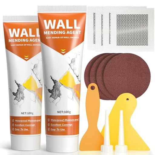 Drywall Repair Kit,Wall Patch Repair Kit,2 Pack Wall Patching Agent,Simple Filling of Wall Holes＆Efficient Crack Repair, Plaster Wall Repair,Apartment Friendly