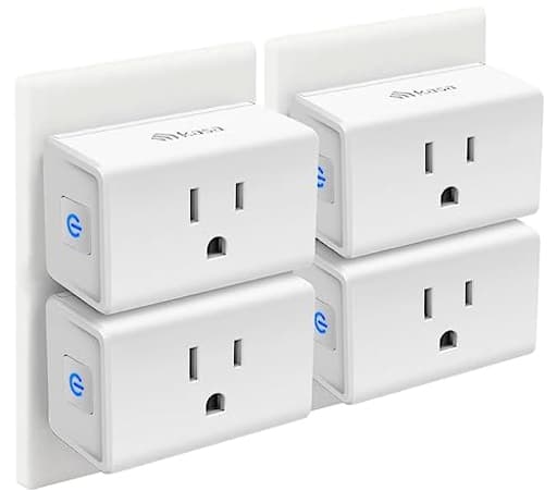 Plug Mini 15A, Smart Home Wi-Fi Outlet Works with Alexa, Google Home & IFTTT, No Hub Required, UL Certified, 2.4G WiFi Only, 4-Pack(EP10P4) , White