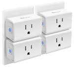 Plug Mini 15A, Smart Home Wi-Fi Outlet Works with Alexa, Google Home & IFTTT, No Hub Required, UL Certified, 2.4G WiFi Only, 4-Pack(EP10P4) , White