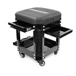 24994 Workshop Creeper Seat, Rolling Stool with Tool Storage, Mechanic Stool for Garage Work, 280 lb Capacity