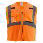 Class 2 High Visibility Orange Mesh Safety Vest - S/M