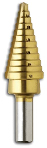 Titanium Nitride-Coated Step Drill Bit