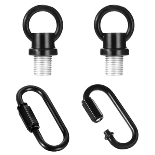 2 Set 1/8-IP Lighting Loops with Link Buckle Connectors for Light Fixture Chandelier Chain Extension, Hook Rings for Light Fixture, Eye Nuts Lamp Nuts