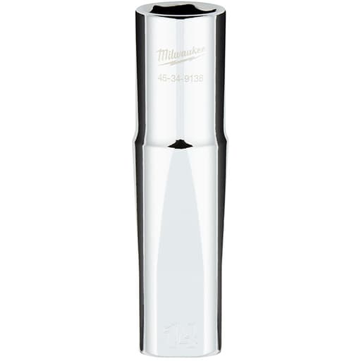 1/2" Drive Metric 6-Point Deep Socket with FOUR FLAT Sides