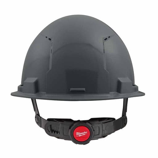 Gray Front Brim Vented Hard Hat