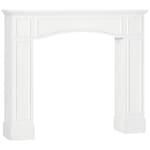 Modern Fireplace Mantel, Surround Mantels for Fireplace with Decorative Pattern Interior Width 29" White