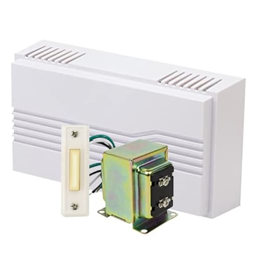 Hardwired Chime Kit with 16-Volt/30VA Transformer and Surface-Mount White Button