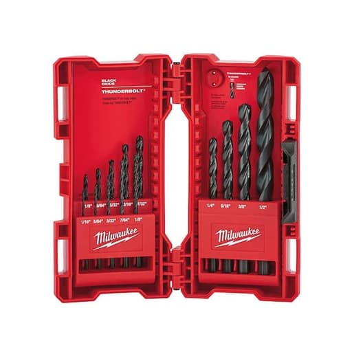 Thunderbolt Black Oxide Drill Bit Set – 14PC