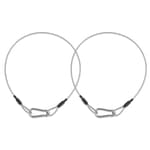 1/8" Safety Cables 2ft Security Cable 304 Stainless Steel Wire Ropes with Carabiner Lock 50lb Load Capacity Falling Prevention for DJ Stage Light Luggage,2 Pack
