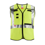 AR/FR Cat. 1 Class 2 Breakaway High Visibility Yellow Mesh Safety Vest - 4XL/5XL (ANSI/CSA)