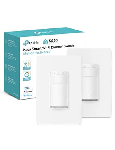 Motion Sensor Switch, Dimmer Light Switch, Single Pole, Needs Neutral Wire, 2.4GHz Wi-Fi, Compatible with Alexa & Google Assistant, UL Certified, No Hub Required(ES20MP2) White 2-Pack