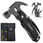 14-in-1 Multitool Hammer, Pohaku Multitool with DIY Stickers, Safety Lock, Screwdriver Bits Set and Durable Nylon Sheath, Multi Tool for Outdoor, Ideal Gifts for Father, Husband, Boyfriend