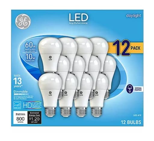 Daylight LED 60W Equivalent General Purpose A19 Light Bulbs