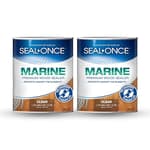 Marine Ready Mix - 2 Gallon Penetrating Wood Sealer Waterproofer & Stain (Clear). Water-Based, Ultra-Low VOC Formula for high-Moisture Areas to Protect Wood Docks, Decks & Piers.