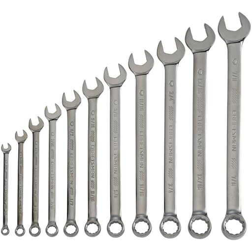 SAE Gunmetal Chrome Long-Panel Wrench Set