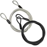 100CM/3.3ft 3mm Outdoor Travel Security Cable Lock,Braided Steel Coated Safety Cable Luggage Lock,Safety Cable Wire Rope Double Loop Lightweight GOMRQING