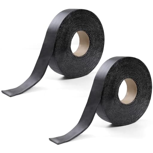 2 Rolls 2in x 33 FT Asphalt Crack Tape Self-Adhesive Asphalt Crack Filler Asphalt Joint Repair for Driveway Parking Lot Roof Asphalt Cement Road(3mm Thick), No Torch Required
