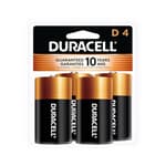 Coppertop D Batteries, 4 Count Pack, D Battery with Long-lasting Power, All-Purpose Alkaline D Battery for Household and Office Devices