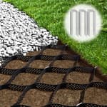 Gravel Grid 8.9x17.5 FT with 15Pcs Landscape Staples, 2'' Thick Geogrid Ground Grid 1900 lbs per Sq Ft Erosion Control Geo Grid for Driveway, Walkway, Horse Paddock, Patio, Parking Lot, Slope