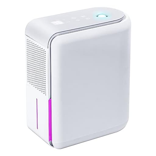 2 In 1 Small Humidifier Dehumidifier Combo, Humidifiers Dehumidifier For Home Bedroom With Drain Hose Temperature Display,4 Modes,7 Color LED Lights,Timer Set