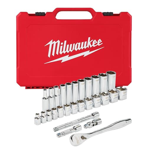 3/8" Drive 28 Piece Ratchet & Socket Set