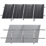 Upgraded Solar Ground Mount Adjustable Multi-Pieces Solar Panel Mounting Brackets Kit System for 4pcs 200W/3pcs 300W/2pcs 400W Solar Panels for Ground,Open Space, Cabins and Backyard Sheds