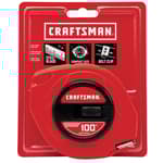 Tape Measure, Steel Blade, 100-Foot