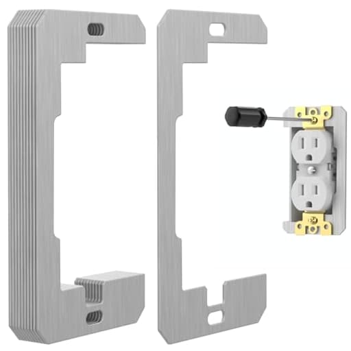 10 Pcs Wall Plate Spacer,Spacers for Electrical Outlets, Metal Flush Fit Device Leveling Plates for Electrical Outlet Repair, Fix Loose Outlets and Electrical Boxes