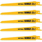 6 in. 6 TPI Plaster Cutting Bi-Metal Reciprocating Saw Blades (5 Pack)