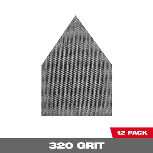 320 Grit Mesh Sanding Sheets for M12 FUEL Orbital Detail Sander 12-Pack