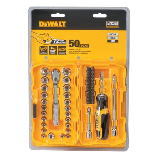 1/4 in. Drive SAE and Metric Mechanics Tool Set (50-Piece)