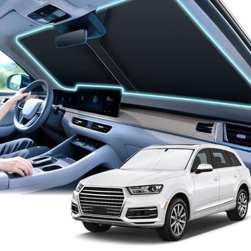 300T Universal Car Windshield Sun Shade, Foldable Reflective for Windshield & Window Shades with Overlapping Design, Car Interior Accessories