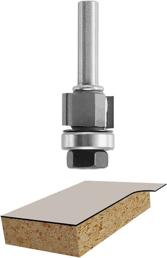 5/8" Carbide Tip Bit with Bottom-Mount Ball Bearing Guide, 1/4" Shank