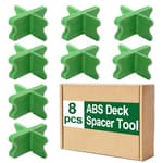 8 Pcs Deck Spacers Tool Set, 4 Thickness Options (1/16", 1/8", 3/16", 1/4") Deck Board Spacers for Composite Decking, Pressure Treated Lumber, PVC & Hardwood Boards