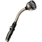 Watering Wand Heavy Duty, Metal Garden Hose Wand with 10 Spray Patterns, 15-Inch Long Hose Nozzle Sprayer with Thumb Flow Control, Ideal to Water Hanging Baskets and Shrubs