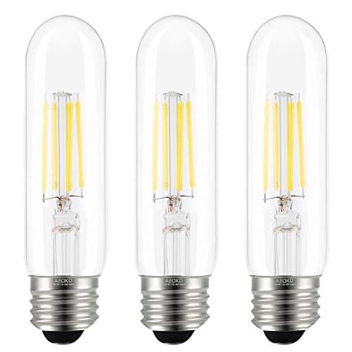 Edison Bulb, T10 Daylight 4000K LED Tubular 4W Dimmable Tube Vintage Bulbs 40 Watt Equivalent,E26 Base