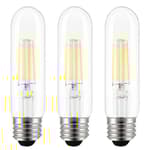 Edison Bulb, T10 Daylight 4000K LED Tubular 4W Dimmable Tube Vintage Bulbs 40 Watt Equivalent,E26 Base