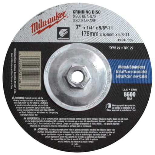 9" x 1/4" x 5/8-11" Grinding Wheel (Type 27)