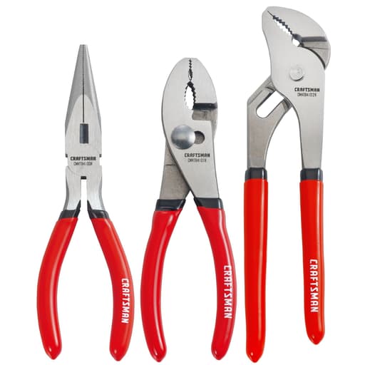 3 Pc Dipped Grip Pliers Set